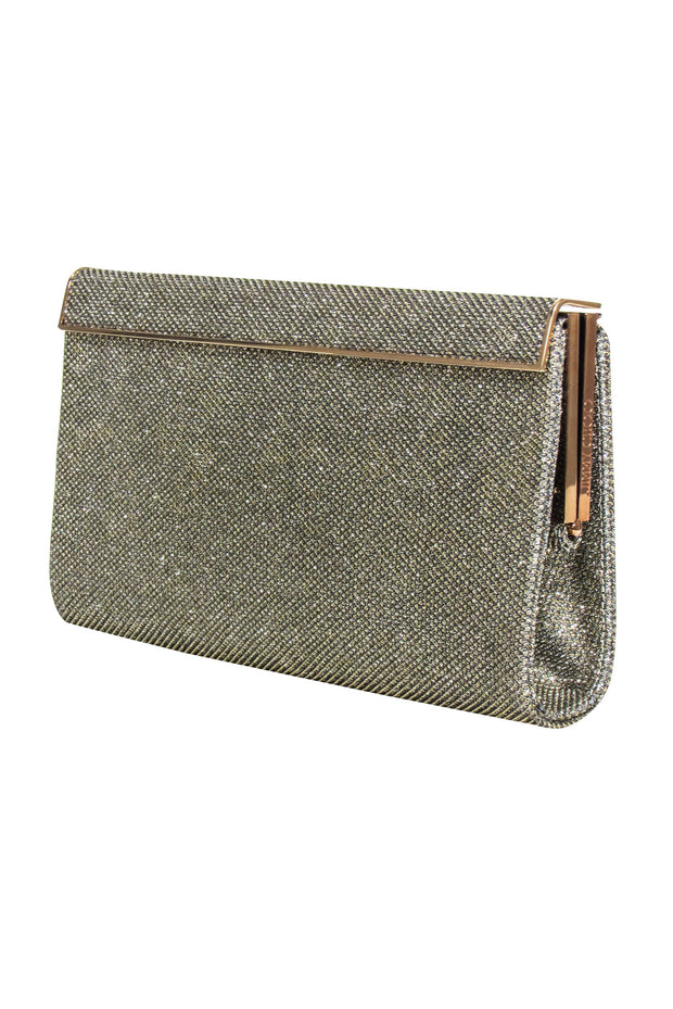 Current Boutique-Jimmy Choo - Gold Metallic Rectangular Clutch