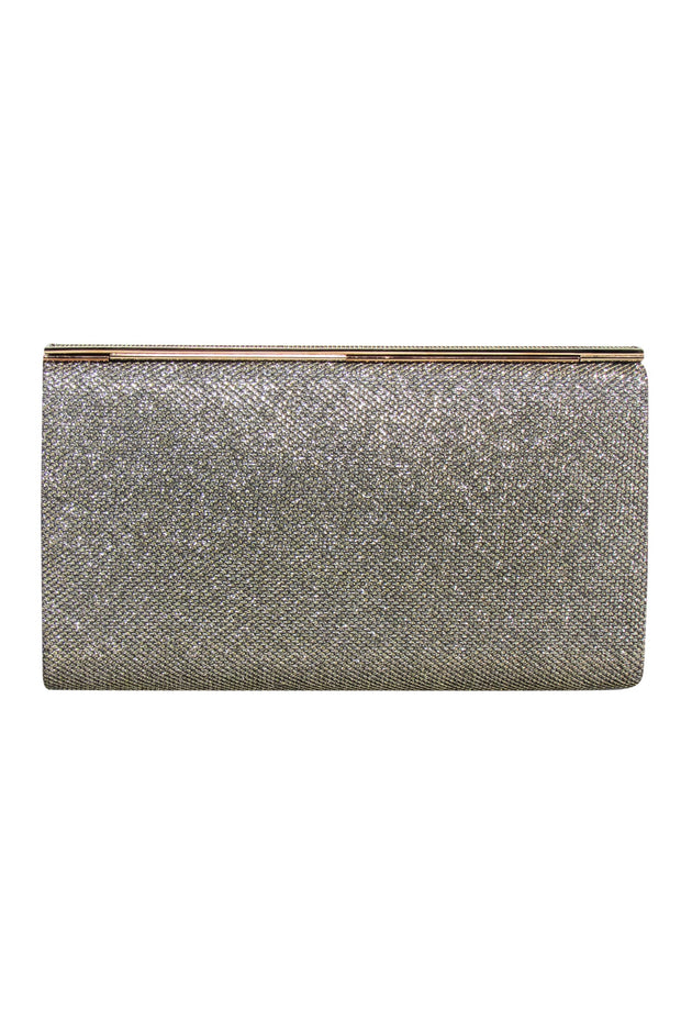 Current Boutique-Jimmy Choo - Gold Metallic Rectangular Clutch