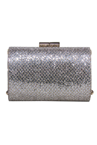Current Boutique-Jimmy Choo - Silver Glitter Sparkle Small Clutch