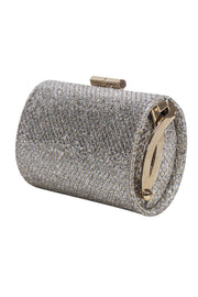 Current Boutique-Jimmy Choo - Silver Glitter Sparkle Small Clutch