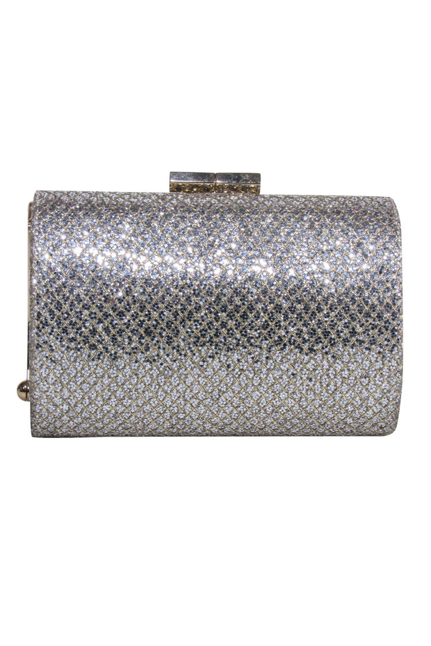 Current Boutique-Jimmy Choo - Silver Glitter Sparkle Small Clutch