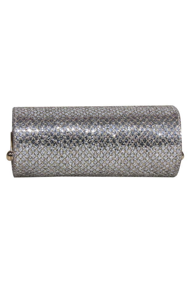 Current Boutique-Jimmy Choo - Silver Glitter Sparkle Small Clutch