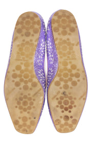 Current Boutique-Jimmy Choo - Purple & Silver Laser Cut Print Flats Sz 8