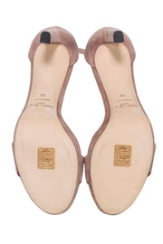 Current Boutique-Jimmy Choo - Beige “Misty 100” Suede Open Toe Platform Heels Sz 8
