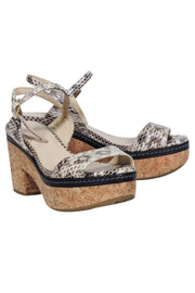 Current Boutique-Jimmy Choo - Snake Embossed Open Toe Strappy Sandals Sz 6