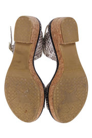 Current Boutique-Jimmy Choo - Snake Embossed Open Toe Strappy Sandals Sz 6