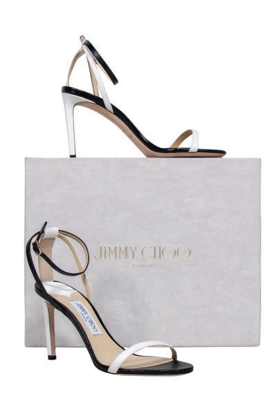 Current Boutique-Jimmy Choo - Black & White Color Block Sandal Heel Sz 8