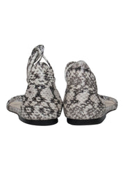 Current Boutique-Jimmy Choo - Light & Dark Grey Snake Print Leather Sandals Sz 9.5