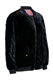 Current Boutique-Johnny Was - Black Velvet Bomber Jacket Sz M