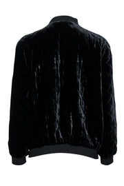 Current Boutique-Johnny Was - Black Velvet Bomber Jacket Sz M