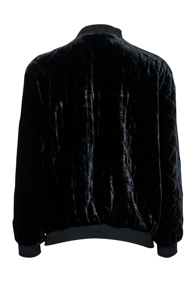 Current Boutique-Johnny Was - Black Velvet Bomber Jacket Sz M
