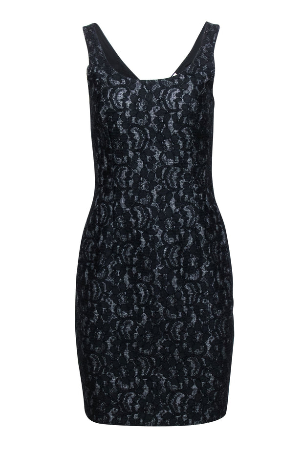 Current Boutique-Joie - Black Lace Sleeveless Sheath Dress Sz S