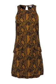 Current Boutique-Joie - Camel & Black Sleeveless Animal Print A-line Dress Sz XS