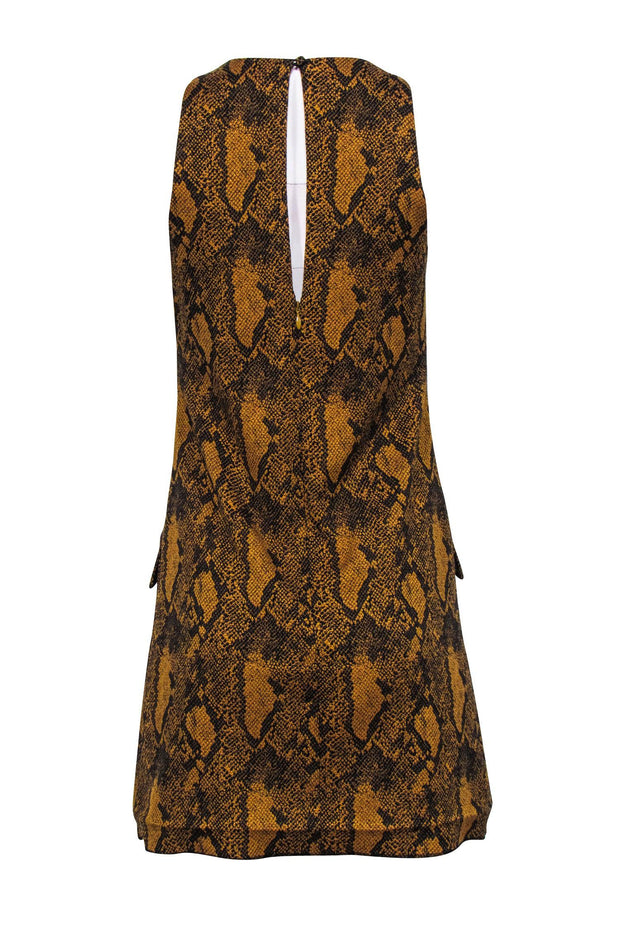 Current Boutique-Joie - Camel & Black Sleeveless Animal Print A-line Dress Sz XS