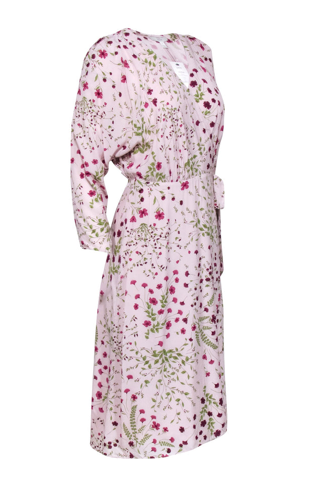 Current Boutique-Joie - Lilac Floral Print Wrap Dress Sz S