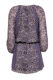 Current Boutique-Joie - Purple Paisley Print Silk Dress Sz S