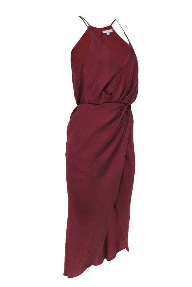 Current Boutique-Joie - Rust Red Tulip Front Midi Dress Sz S