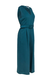 Current Boutique-Joie - Emerald Green Belted Jumpsuit Sz 6