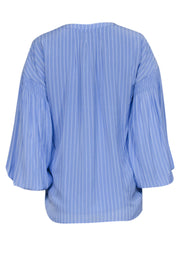 Current Boutique-Joie - Blue w/ White Striped Print Henley Blouse Sz XXS