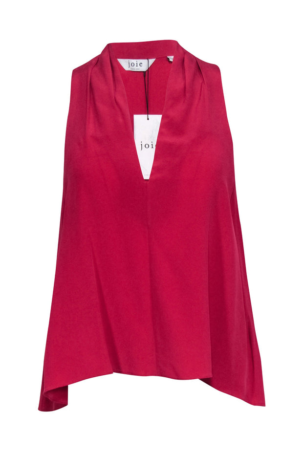 Current Boutique-Joie - Fuchsia Silk "Ocana " Sleeveless Top Sz XS