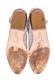 Current Boutique-Joie - Beige Ruffle side Trim Short Booties Sz 9.5