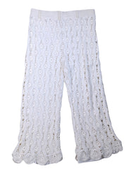 Jonathan Simkhai - Ivory "Georgie" Hand Crochet Pants Sz M - Current Boutique