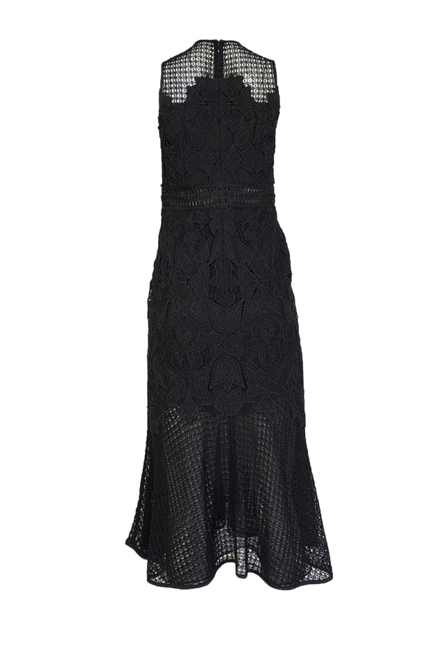 Jonathan Simkhai - Black Lace Sleeveless V-Neckline Formal Dress Sz 8 - Current Boutique