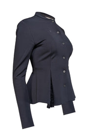 Jonathan Simkhai - Navy Mohair Trim Jacket Sz 2 - Current Boutique