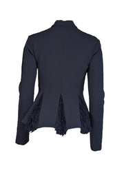 Jonathan Simkhai - Navy Mohair Trim Jacket Sz 2 - Current Boutique