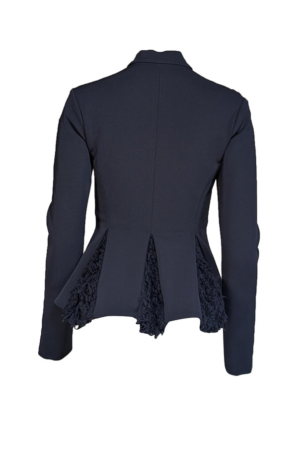 Jonathan Simkhai - Navy Mohair Trim Jacket Sz 2 - Current Boutique