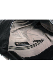 Current Boutique-Joy Gryson - Black Leather Clutch w/ Zipper Detail