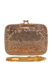 Current Boutique-Judith Leiber - Crystal Mini Clutch w/ Gold Chain Strap