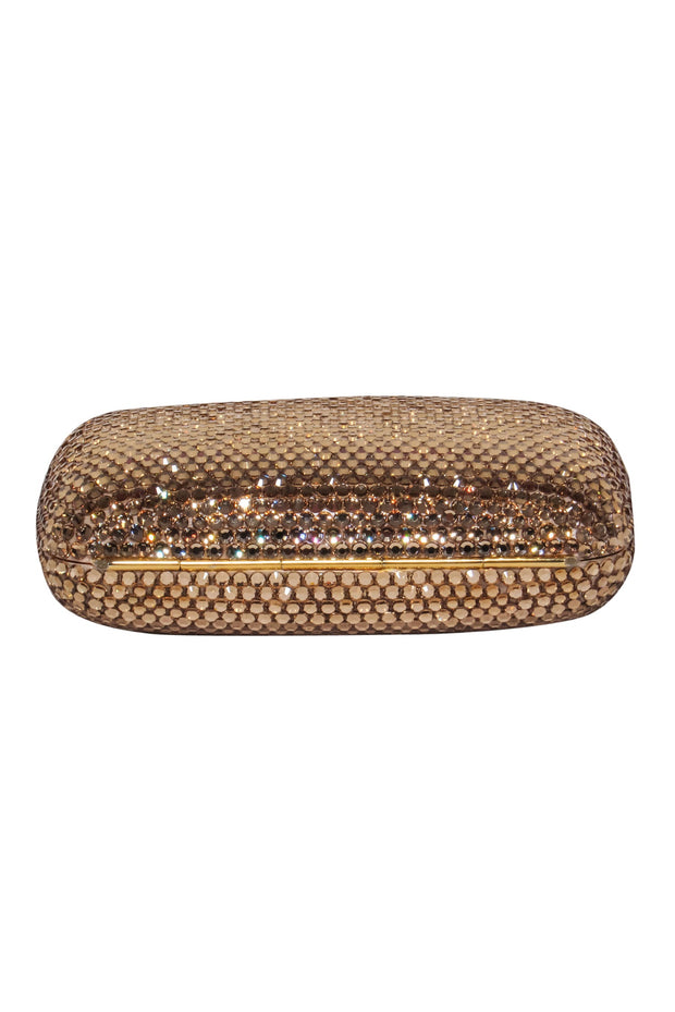 Current Boutique-Judith Leiber - Crystal Mini Clutch w/ Gold Chain Strap