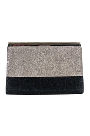 Current Boutique-Karen Millen - Gold & Black Glitter Clutch