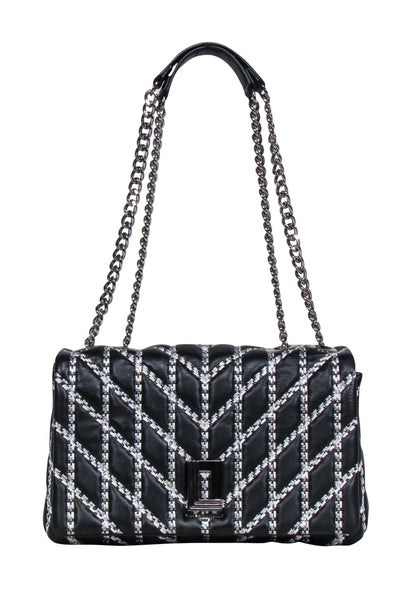 Current Boutique-Karl Lagerfeld - Black Quilted Leather Shoulder Bag