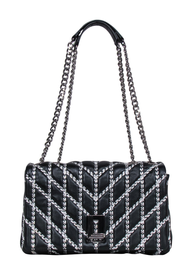 Current Boutique-Karl Lagerfeld - Black Quilted Leather Shoulder Bag