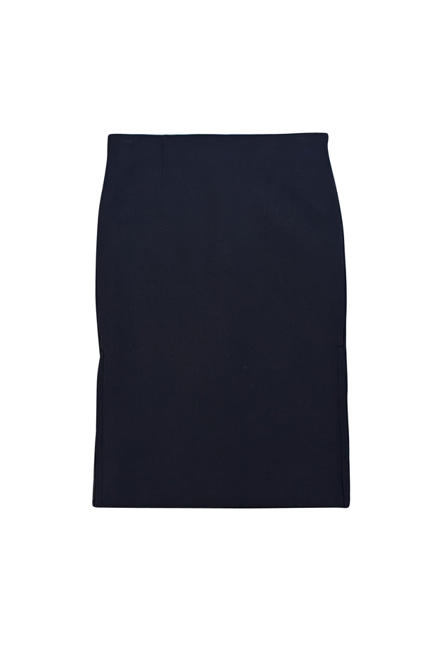 Karolina Zmarlak - Black Mesh Pencil Skirt w/ Zipper Side Slits Sz M - Current Boutique