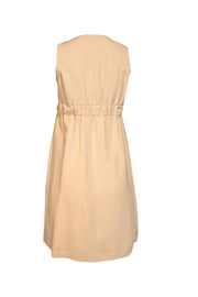 Current Boutique-Karta - Beige Beaded Shift Dress Sz S