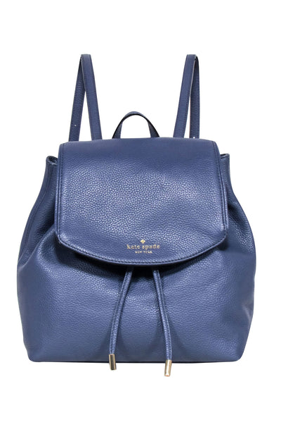 Current Boutique-Kate Spade - Navy Leather Fold-Over Backpack