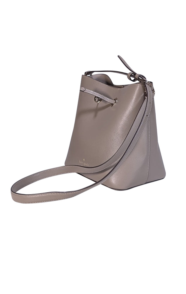 Kate Spade - Grey Leather Bucket Bag - Current Boutique