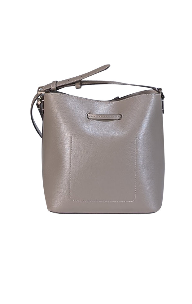 Kate Spade - Grey Leather Bucket Bag - Current Boutique