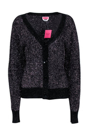 Current Boutique-Kate Spade - Black Metallic Sparkle Cardigan Sz XL