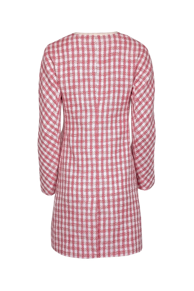 Current Boutique-Kate Spade - Pink & White Tweed Coat w/ Metallic Threading Sz XS