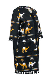 Current Boutique-Kate Spade - Black & Gold "Spice Things Up Camel Coat" Sz 4