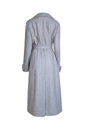 Kate Spade - Grey Long Wool Blend Peacoat Sz XL - Current Boutique