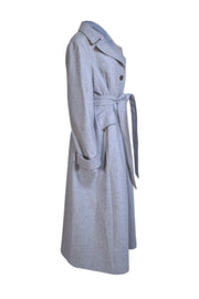 Kate Spade - Grey Long Wool Blend Peacoat Sz XL - Current Boutique