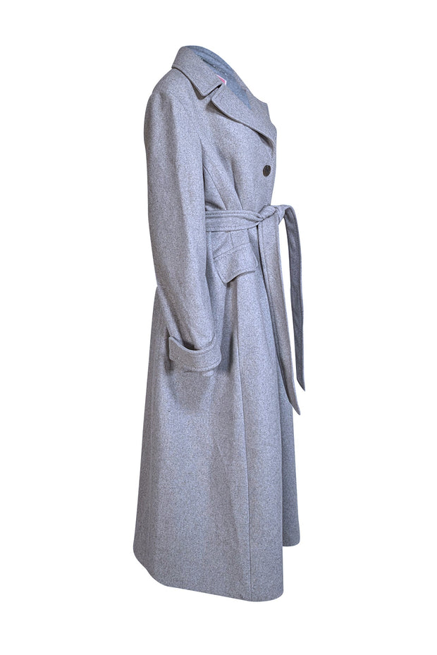 Kate Spade - Grey Long Wool Blend Peacoat Sz XL - Current Boutique