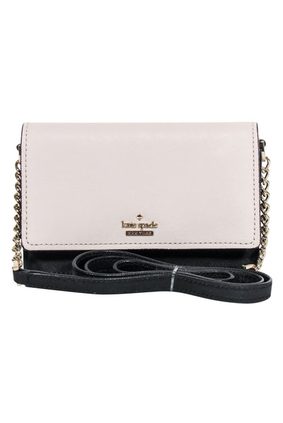 Current Boutique-Kate Spade - Beige & Black Leather Mini Crossbody Bag