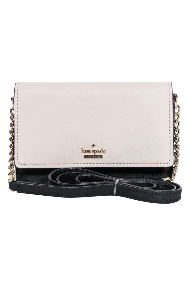 Current Boutique-Kate Spade - Beige & Black Leather Mini Crossbody Bag
