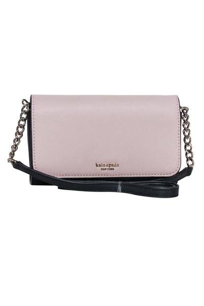 Current Boutique-Kate Spade - Beige & Black Saffiano Leather Crossbody Bag